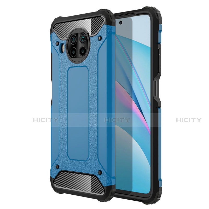 Funda Bumper Silicona y Plastico Mate Carcasa R01 para Xiaomi Mi 10i 5G Azul Cielo