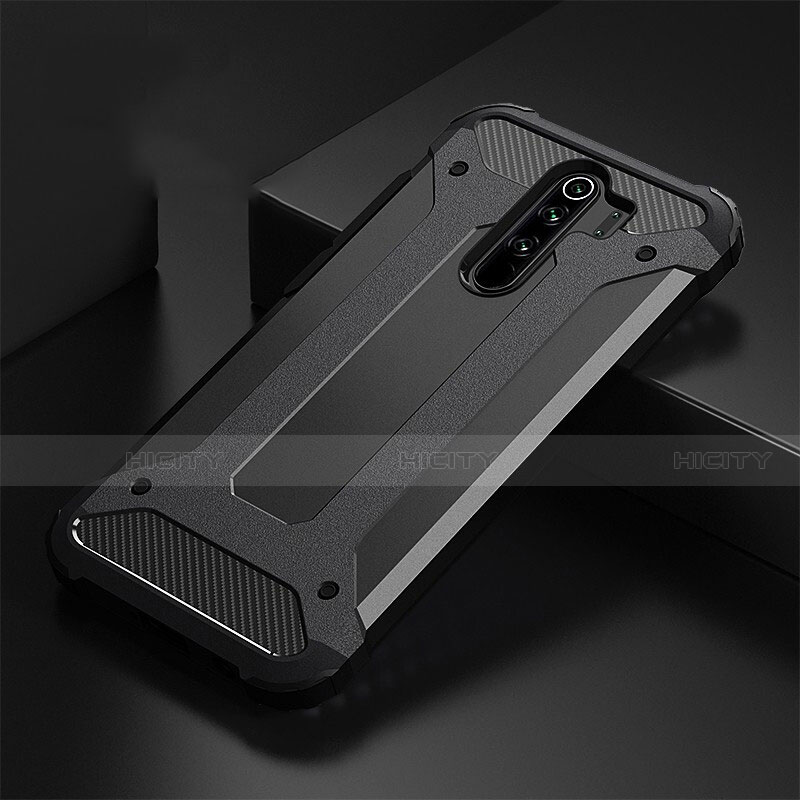 Funda Bumper Silicona y Plastico Mate Carcasa R01 para Xiaomi Redmi Note 8 Pro Negro