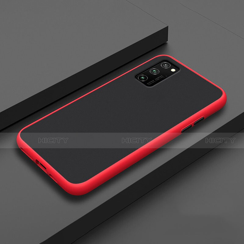 Funda Bumper Silicona y Plastico Mate Carcasa R02 para Huawei Honor View 30 5G Rojo