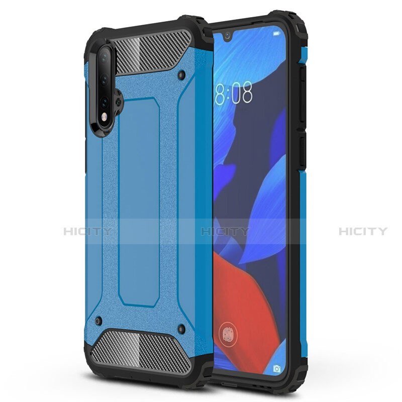 Funda Bumper Silicona y Plastico Mate Carcasa R02 para Huawei Nova 5 Pro Azul Cielo