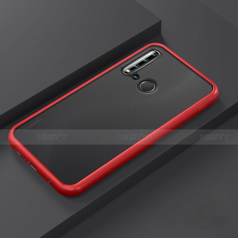 Funda Bumper Silicona y Plastico Mate Carcasa R03 para Huawei Nova 5i Rojo