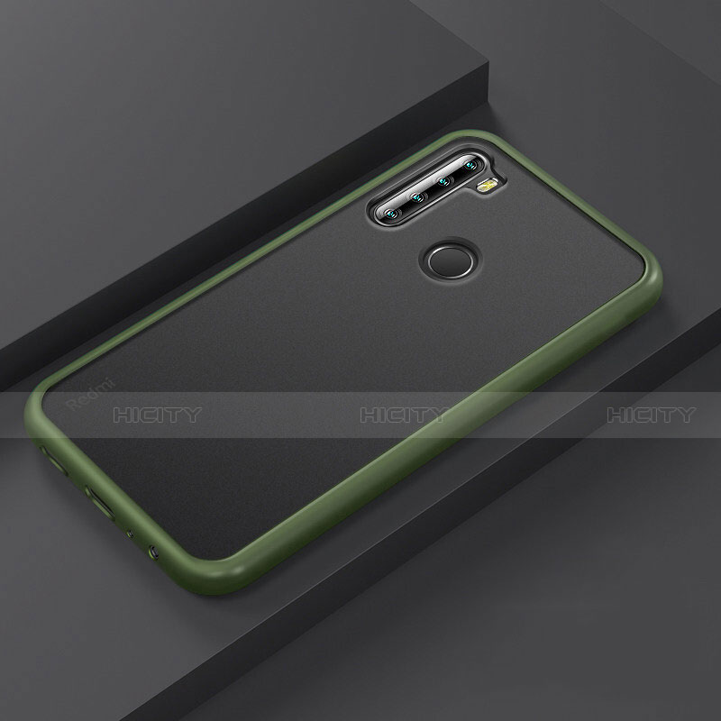 Funda Bumper Silicona y Plastico Mate Carcasa R03 para Xiaomi Redmi Note 8 (2021) Verde