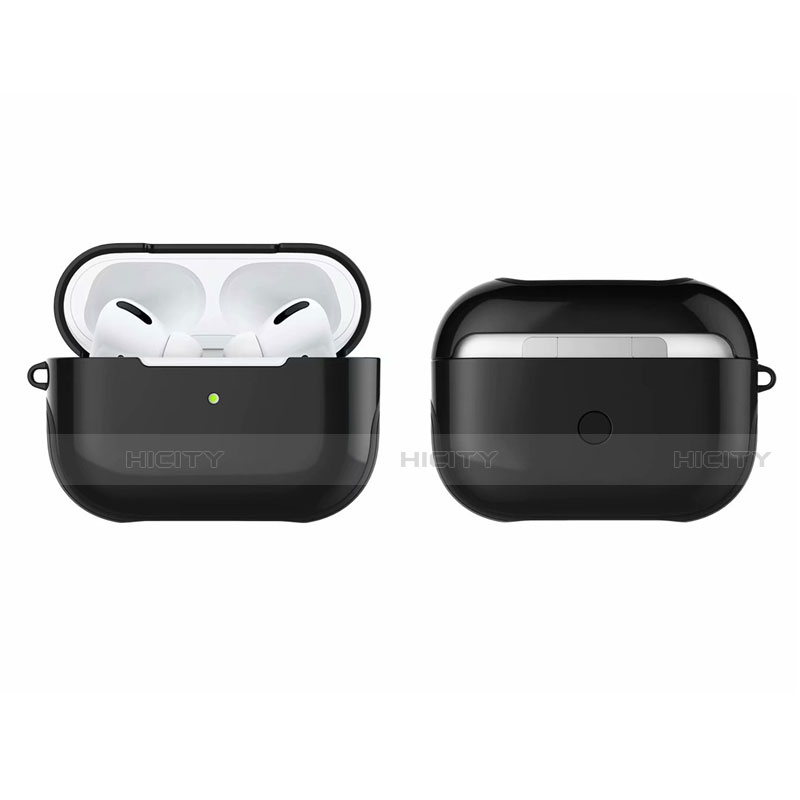 Funda Bumper Silicona y Plastico Mate Carcasa U01 para Apple AirPods Pro Negro