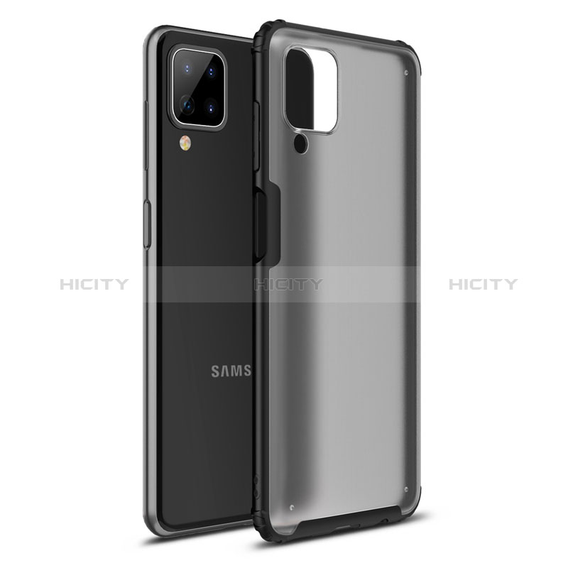 Funda Bumper Silicona y Plastico Mate Carcasa U01 para Samsung Galaxy A12 5G Negro