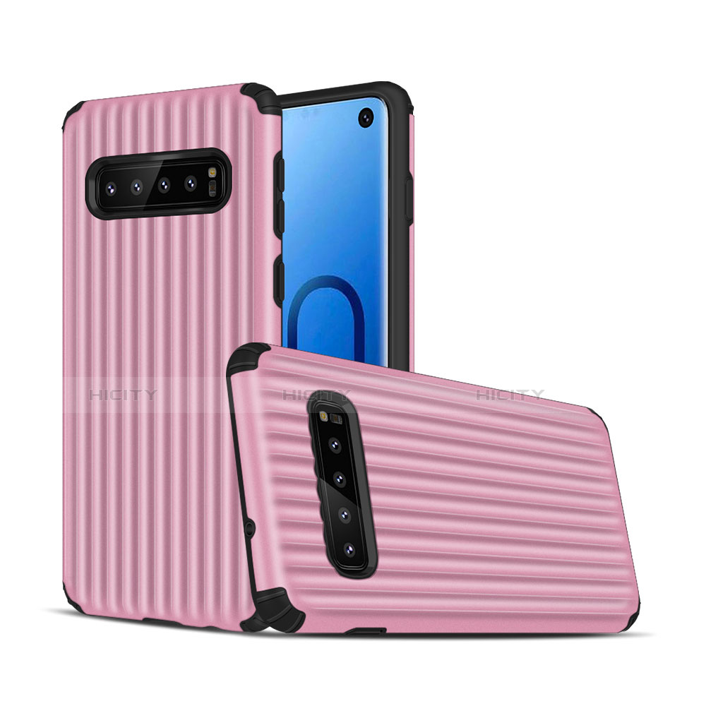 Funda Bumper Silicona y Plastico Mate Carcasa U01 para Samsung Galaxy S10