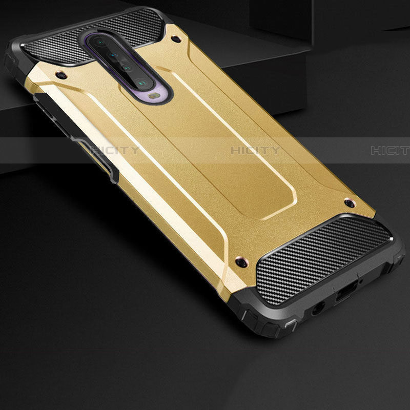 Funda Bumper Silicona y Plastico Mate Carcasa U01 para Xiaomi Redmi K30 4G Oro