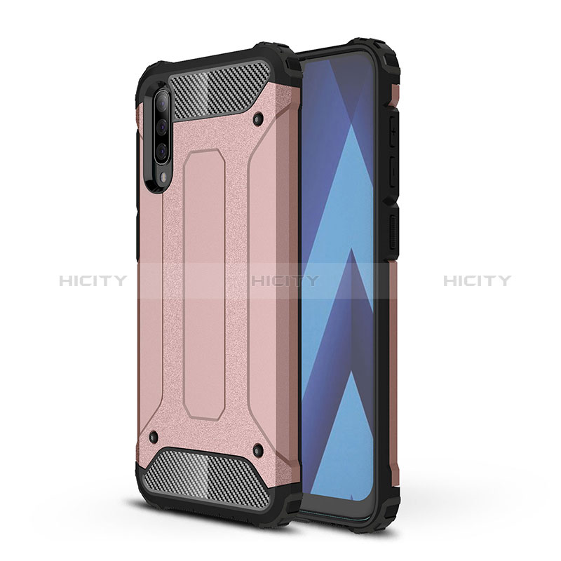 Funda Bumper Silicona y Plastico Mate Carcasa WL1 para Samsung Galaxy A50 Oro