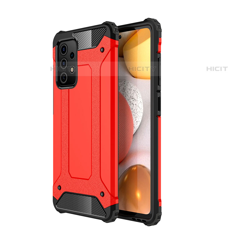 Funda Bumper Silicona y Plastico Mate Carcasa WL1 para Samsung Galaxy A52 4G Rojo