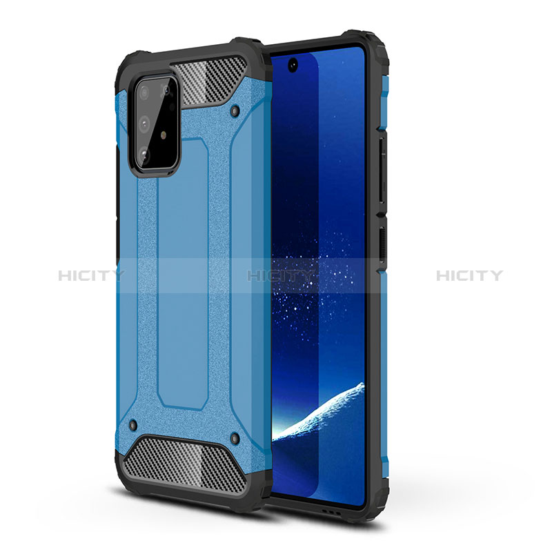 Funda Bumper Silicona y Plastico Mate Carcasa WL1 para Samsung Galaxy A91 Azul