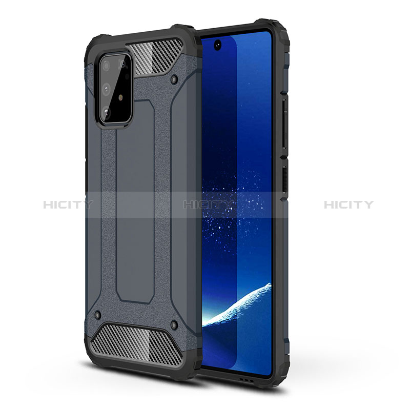Funda Bumper Silicona y Plastico Mate Carcasa WL1 para Samsung Galaxy A91 Azul Real