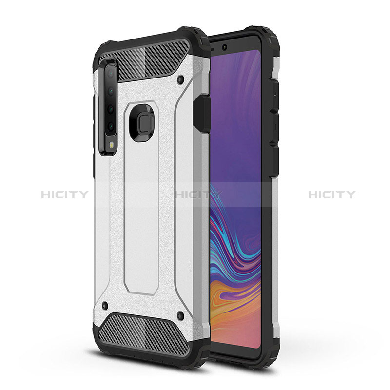 Funda Bumper Silicona y Plastico Mate Carcasa WL1 para Samsung Galaxy A9s Plata