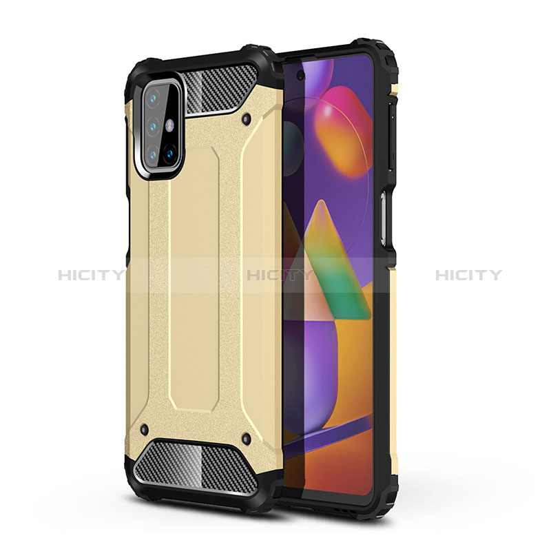 Funda Bumper Silicona y Plastico Mate Carcasa WL1 para Samsung Galaxy M31s Oro