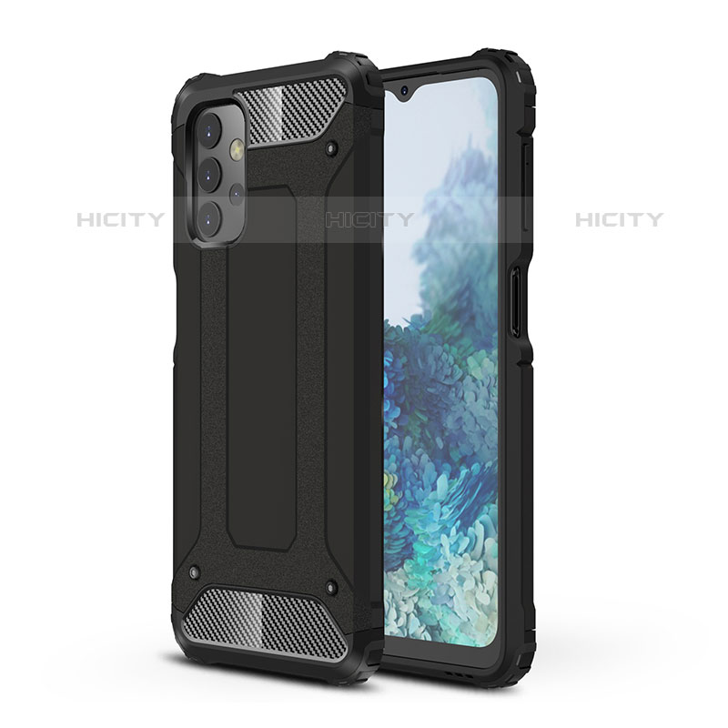 Funda Bumper Silicona y Plastico Mate Carcasa WL1 para Samsung Galaxy M32 5G Negro