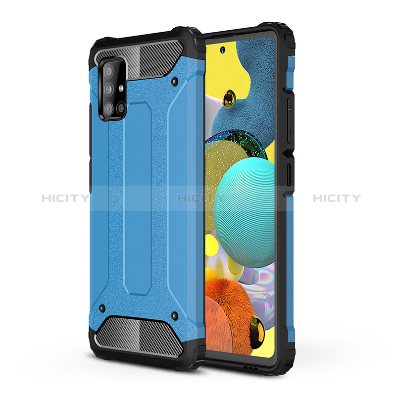 Funda Bumper Silicona y Plastico Mate Carcasa WL1 para Samsung Galaxy M40S Azul