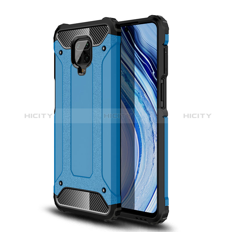 Funda Bumper Silicona y Plastico Mate Carcasa WL1 para Xiaomi Poco M2 Pro Azul