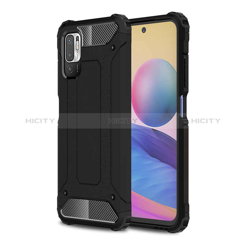 Funda Bumper Silicona y Plastico Mate Carcasa WL1 para Xiaomi POCO M3 Pro 5G Negro