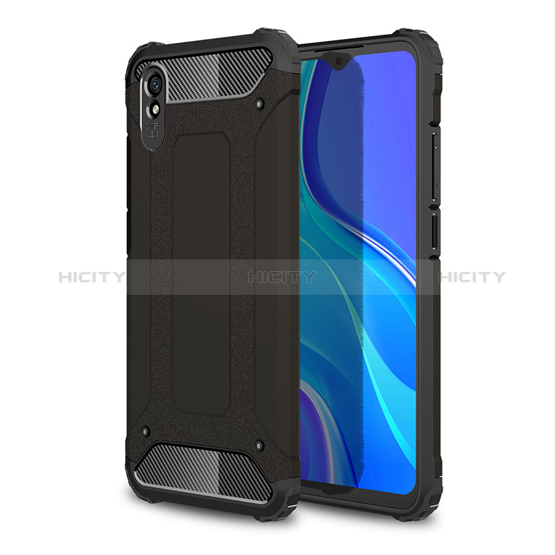 Funda Bumper Silicona y Plastico Mate Carcasa WL1 para Xiaomi Redmi 9AT Negro