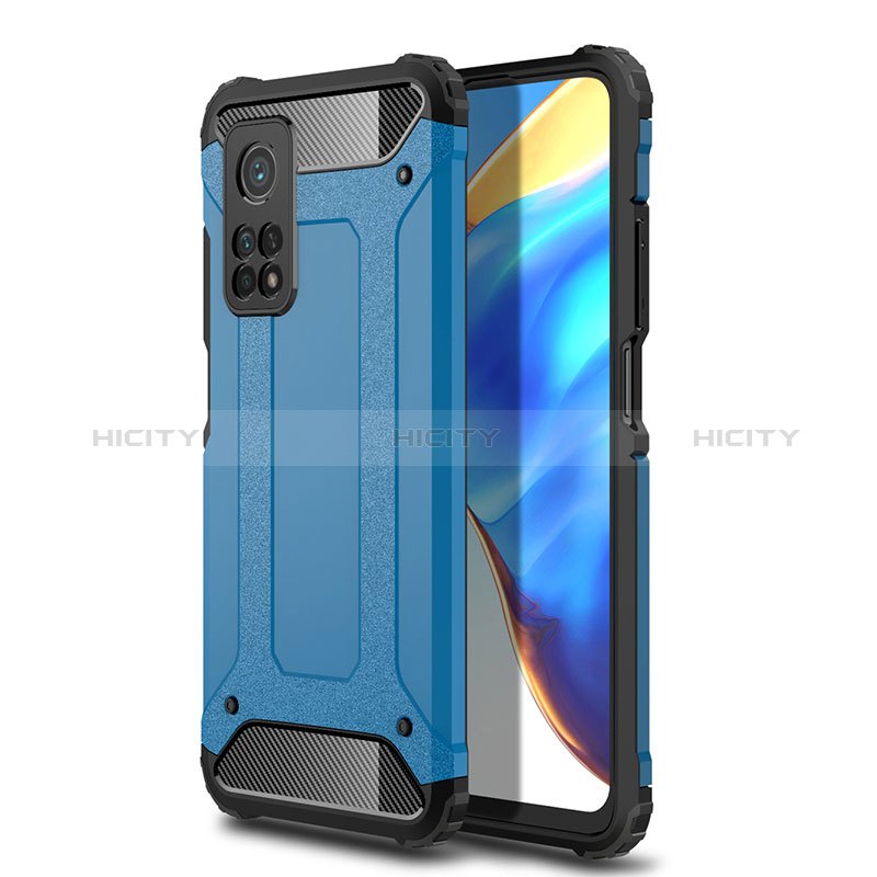 Funda Bumper Silicona y Plastico Mate Carcasa WL1 para Xiaomi Redmi K30S 5G Azul