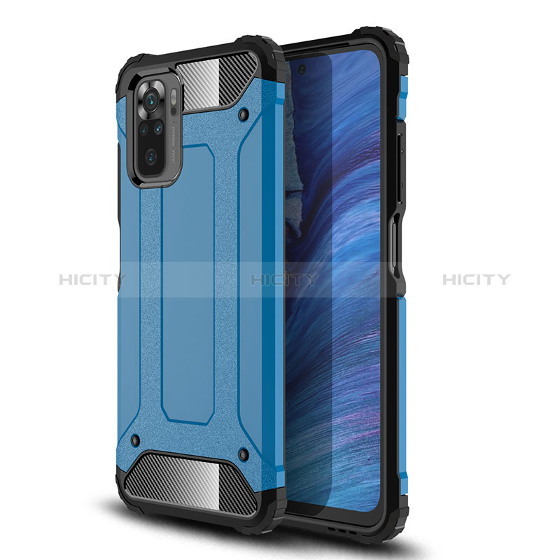 Funda Bumper Silicona y Plastico Mate Carcasa WL1 para Xiaomi Redmi Note 11 SE India 4G Azul