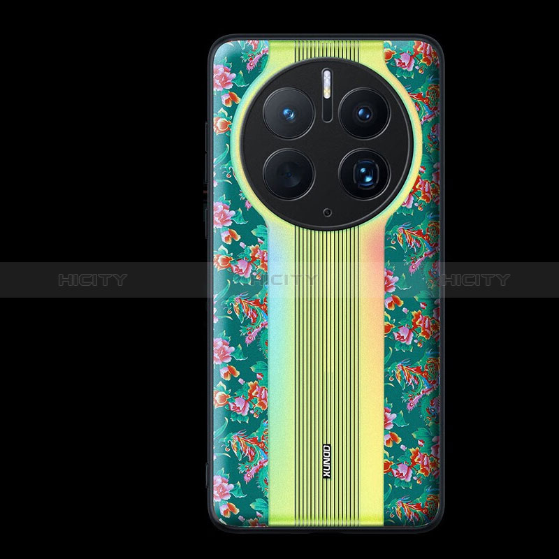 Funda Bumper Silicona y Plastico Mate Carcasa XD1 para Huawei Mate 50 Pro Verde