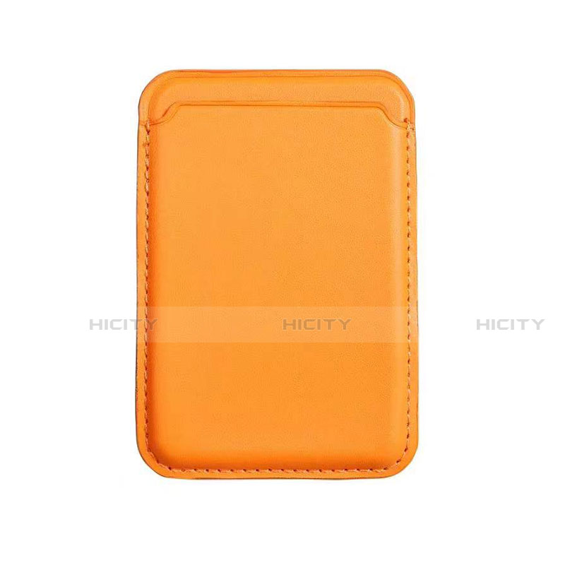 Funda de Cuero Cartera con Mag-Safe Magnetic para Apple iPhone 12 Mini Naranja