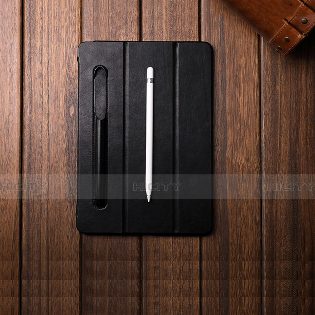 Funda de Cuero Cartera con Pencil Holder Soporte Apple iPad Pro 10.5 Negro