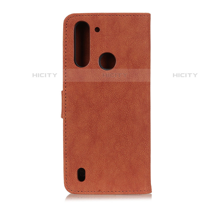 Funda de Cuero Cartera con Soporte Carcasa A01D para Motorola Moto One Fusion Marron