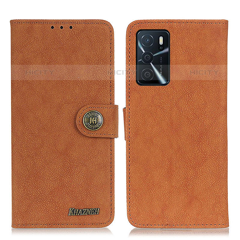 Funda de Cuero Cartera con Soporte Carcasa A01D para Oppo A54s Marron