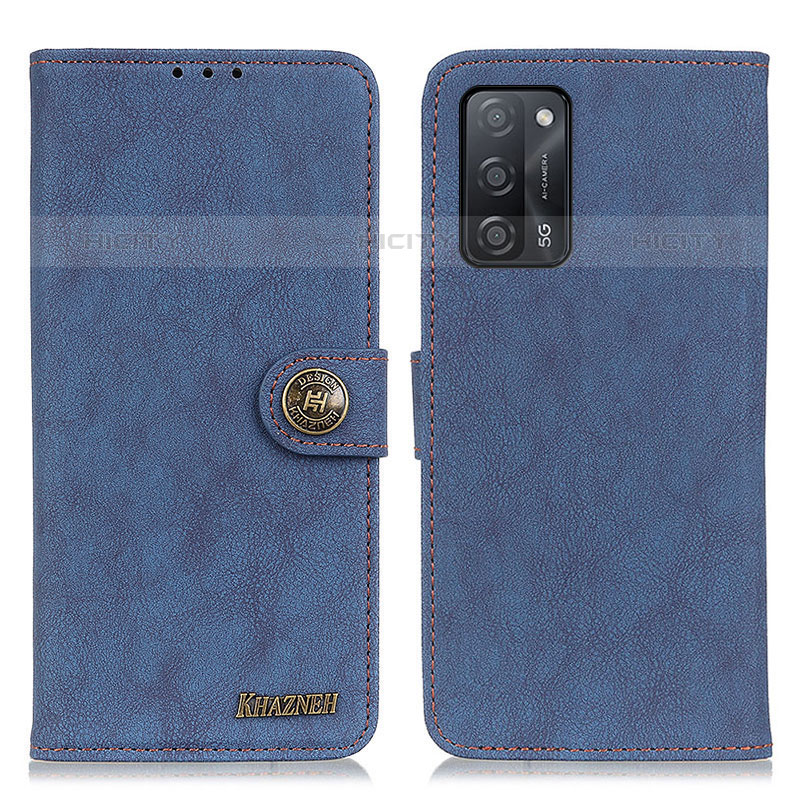 Funda de Cuero Cartera con Soporte Carcasa A01D para Oppo A55 5G Azul