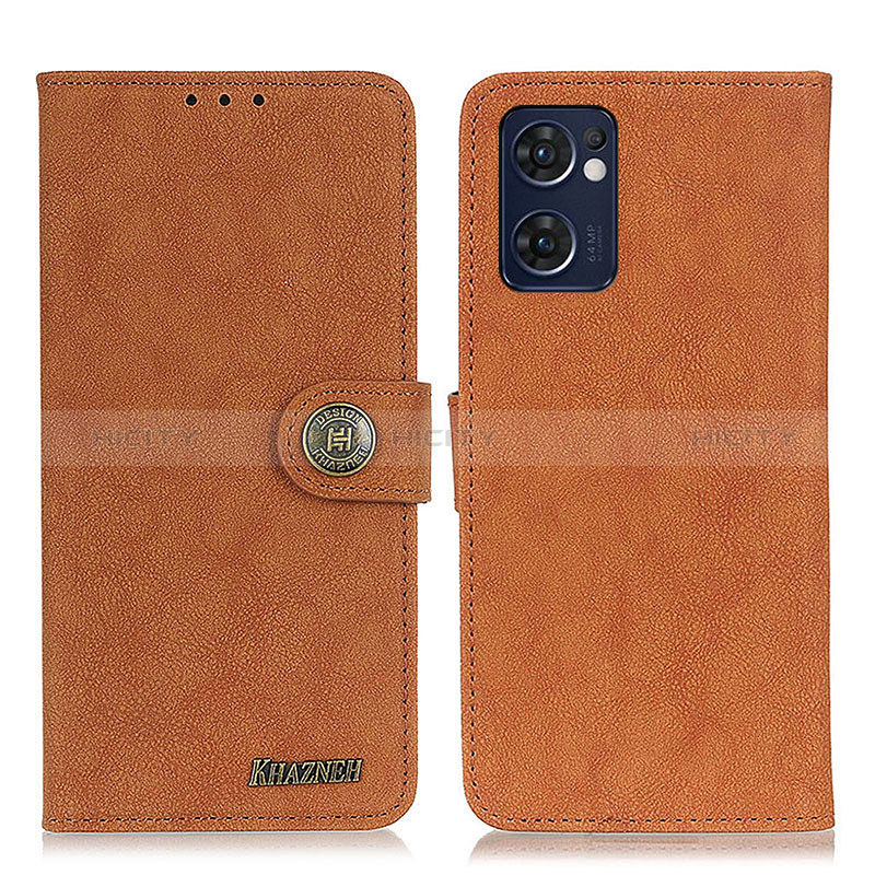 Funda de Cuero Cartera con Soporte Carcasa A01D para Oppo Find X5 Lite 5G Marron