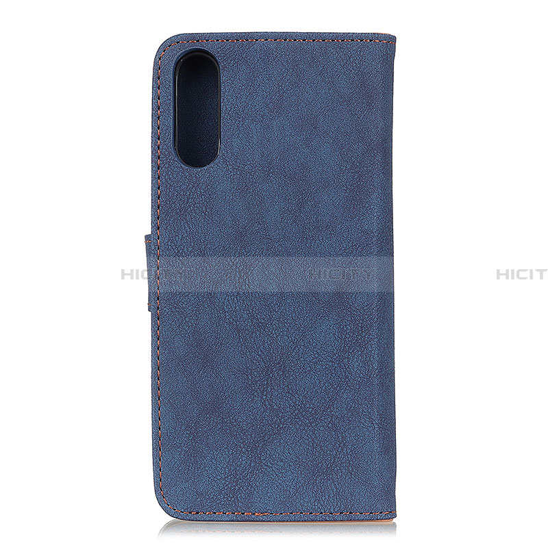 Funda de Cuero Cartera con Soporte Carcasa A01D para Samsung Galaxy A02 Azul