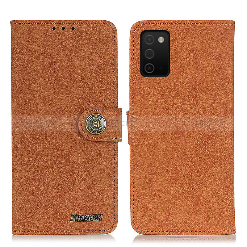 Funda de Cuero Cartera con Soporte Carcasa A01D para Samsung Galaxy A02s Marron