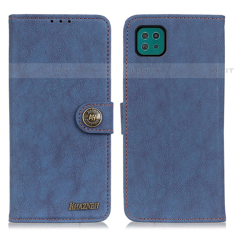 Funda de Cuero Cartera con Soporte Carcasa A01D para Samsung Galaxy F42 5G Azul