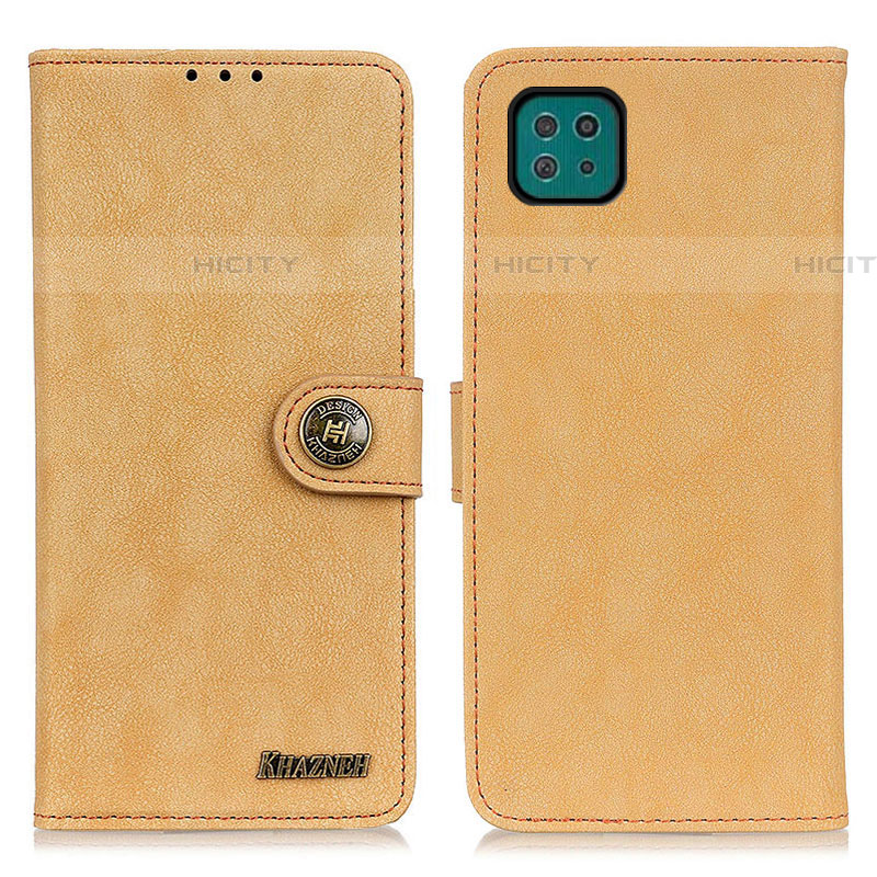 Funda de Cuero Cartera con Soporte Carcasa A01D para Samsung Galaxy F42 5G Oro