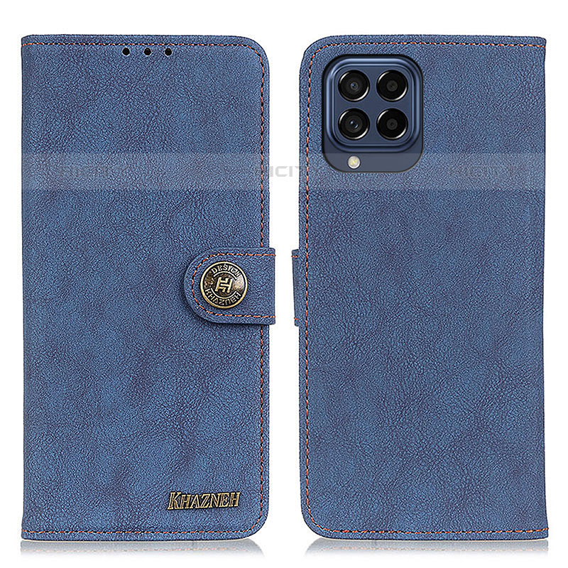 Funda de Cuero Cartera con Soporte Carcasa A01D para Samsung Galaxy M53 5G Azul