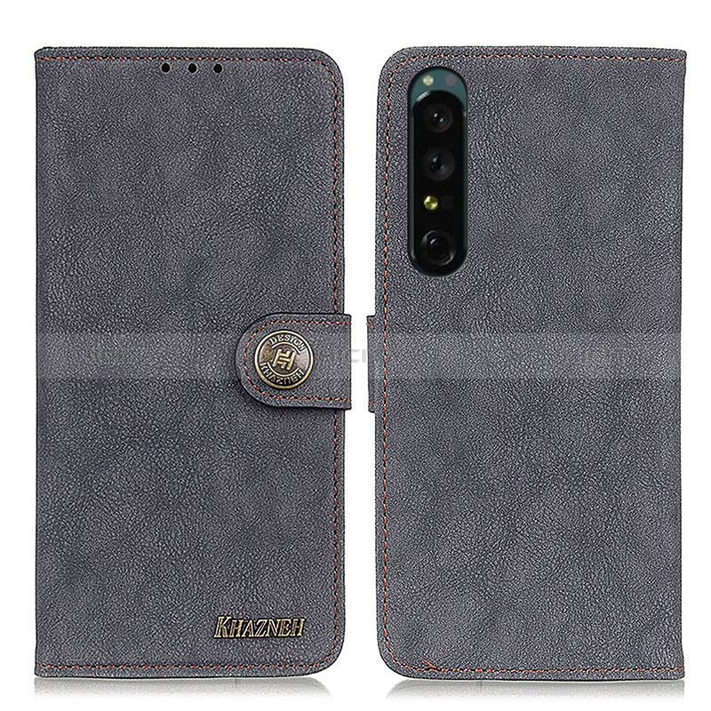 Funda de Cuero Cartera con Soporte Carcasa A01D para Sony Xperia 1 IV Negro