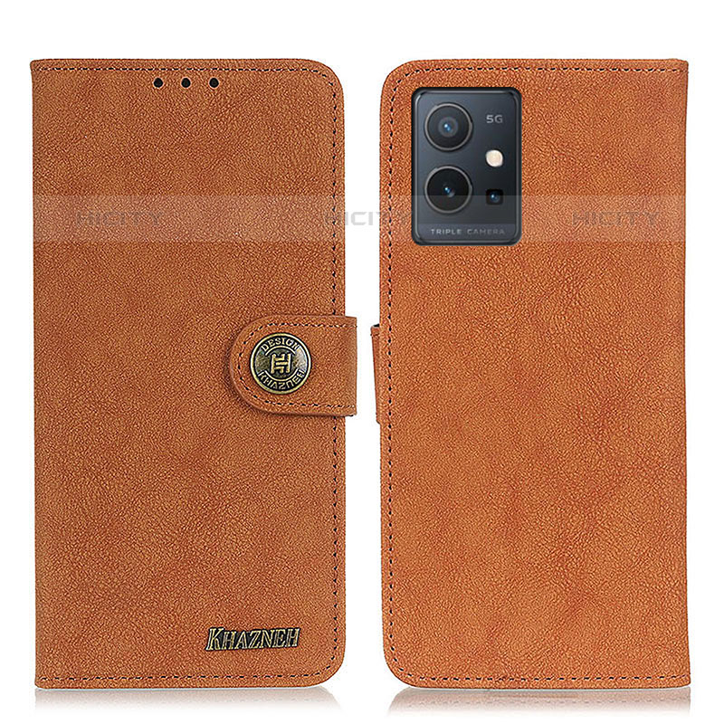 Funda de Cuero Cartera con Soporte Carcasa A01D para Vivo T1 5G India Marron