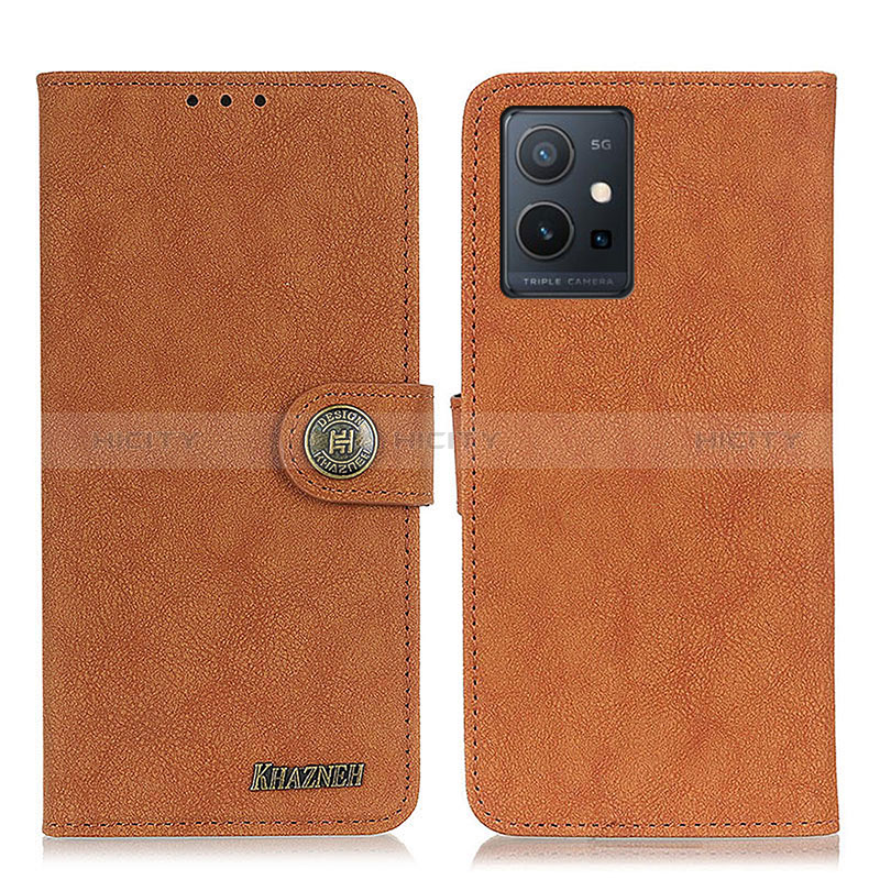 Funda de Cuero Cartera con Soporte Carcasa A01D para Vivo Y33e 5G Marron