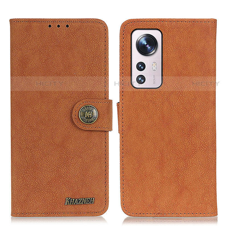 Funda de Cuero Cartera con Soporte Carcasa A01D para Xiaomi Mi 12 Pro 5G Marron