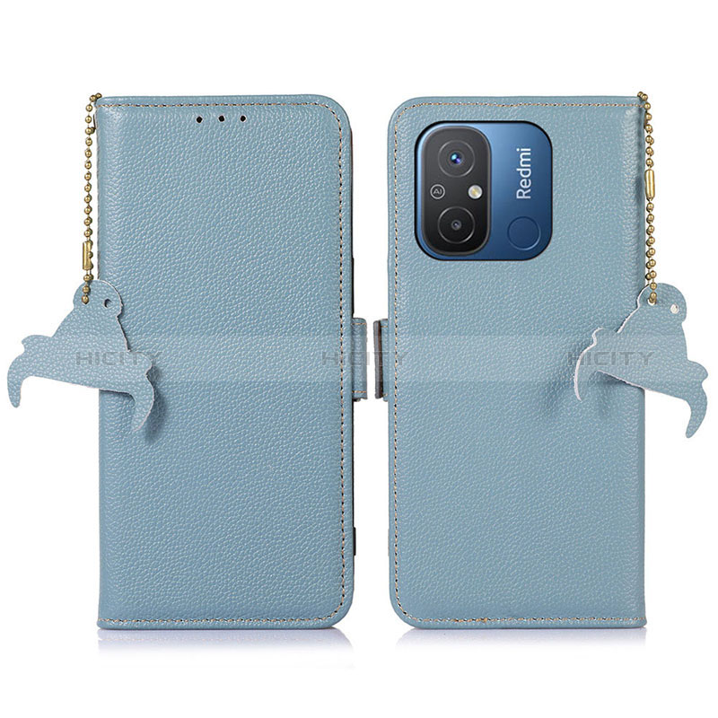 Funda de Cuero Cartera con Soporte Carcasa A01D para Xiaomi Redmi 11A 4G Azul Claro