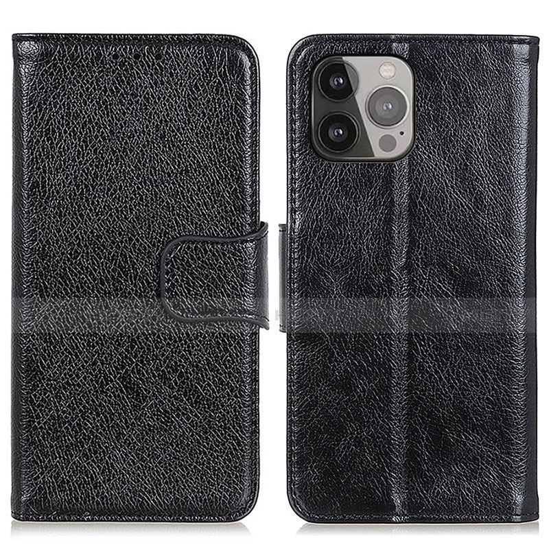 Funda de Cuero Cartera con Soporte Carcasa A02 para Apple iPhone 15 Pro