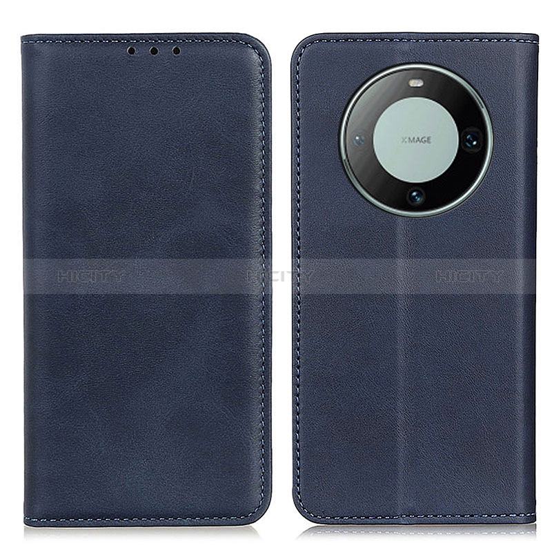 Funda de Cuero Cartera con Soporte Carcasa A02D para Huawei Mate 60 Azul