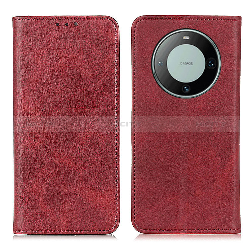 Funda de Cuero Cartera con Soporte Carcasa A02D para Huawei Mate 60 Rojo