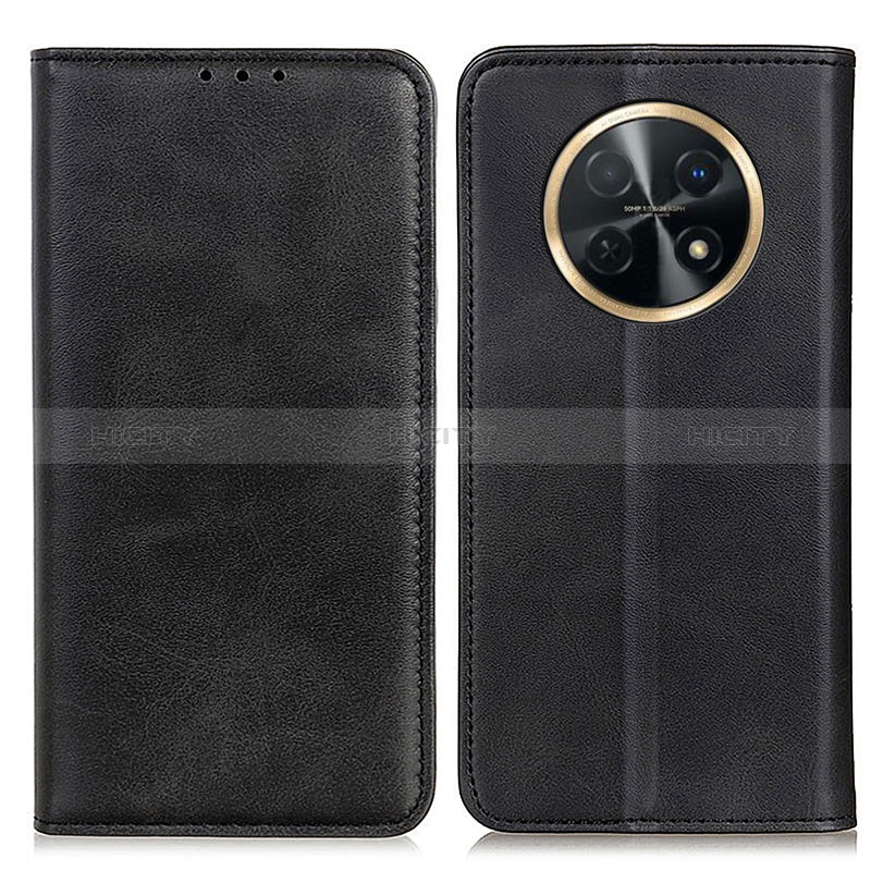 Funda de Cuero Cartera con Soporte Carcasa A02D para Huawei Nova Y91 Negro