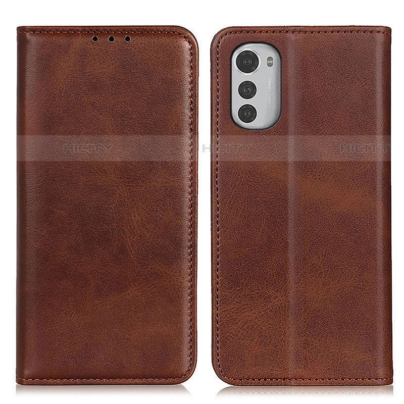 Funda de Cuero Cartera con Soporte Carcasa A02D para Motorola Moto E32s Marron