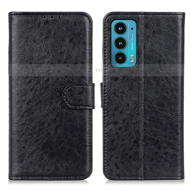 Funda de Cuero Cartera con Soporte Carcasa A02D para Motorola Moto Edge 20 5G Negro