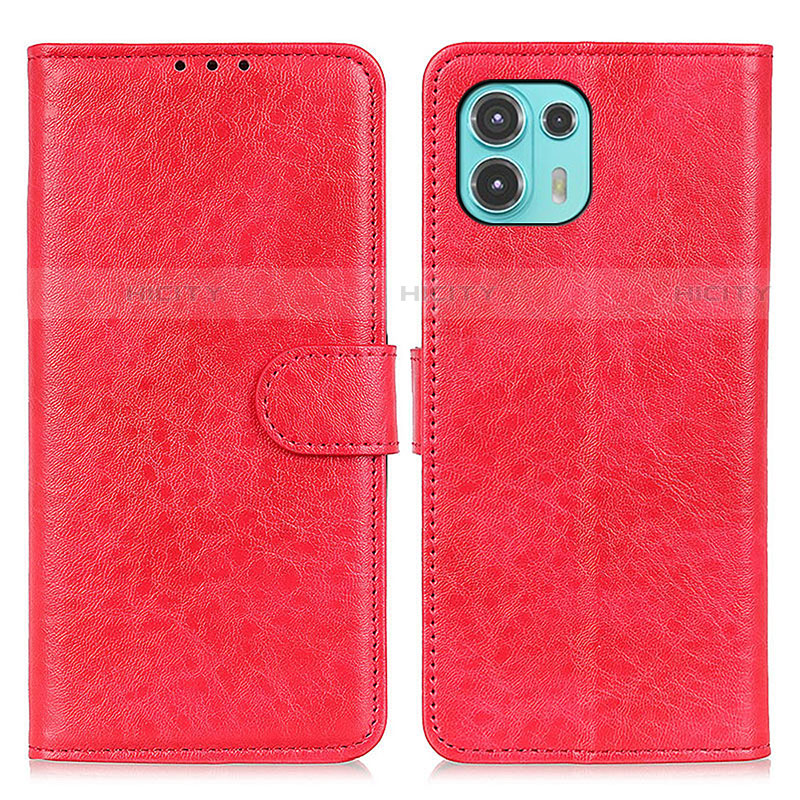 Funda de Cuero Cartera con Soporte Carcasa A02D para Motorola Moto Edge 20 Lite 5G Rojo