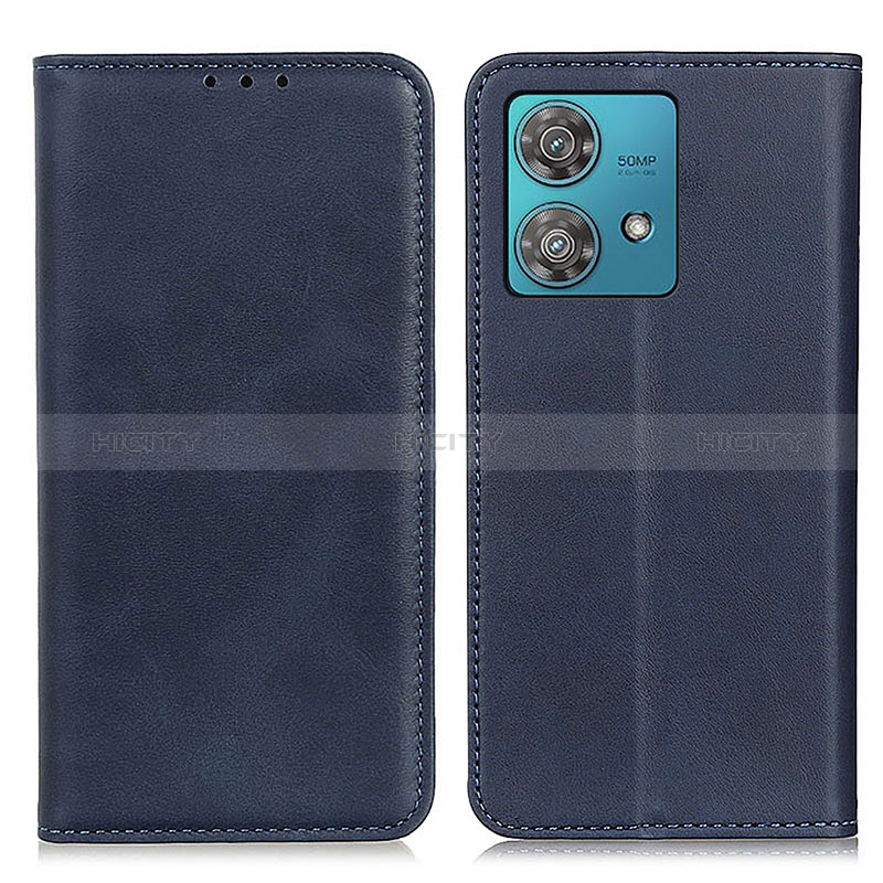 Funda de Cuero Cartera con Soporte Carcasa A02D para Motorola Moto Edge 40 Neo 5G Azul