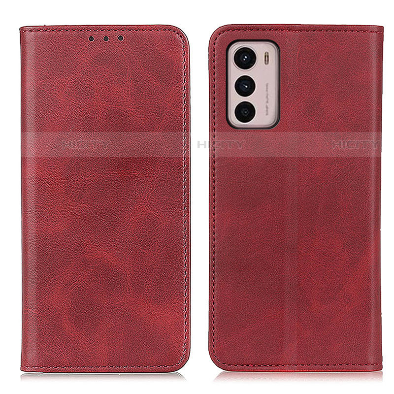 Funda de Cuero Cartera con Soporte Carcasa A02D para Motorola Moto G42 Rojo