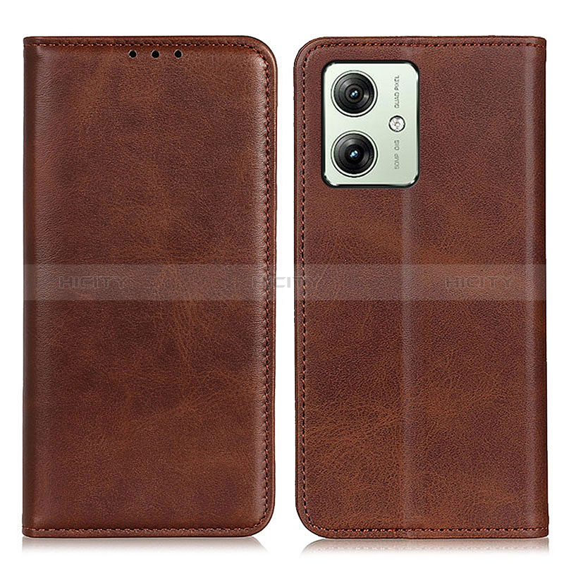 Funda de Cuero Cartera con Soporte Carcasa A02D para Motorola Moto G54 5G Marron